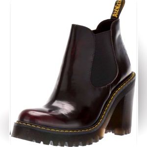 Dr. Martens Women's HURSTON Fashion Boot, Cherry Red